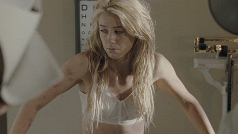 Amber Heard in The Ward (2010) Underwear Being Photographed Blonde 699912