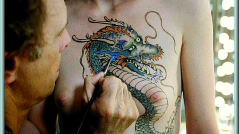 Anne Andersen Nude in Tattoo. Breasts, body paint, couple. 533158
