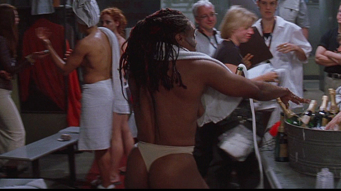 Sexiest Scenes of Red Team #28 from Rollerball. Thong, Underwear, Black, Locker Room. 672563