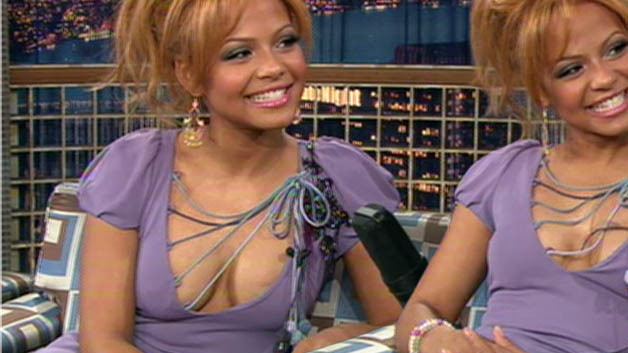 Hottest Christina Milian Scene in Late Night with Conan O'Brien. Sexy, SFW, cleavage. 659420