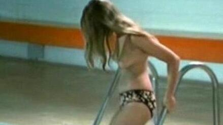 Susanna East Naked in The Fiend. Breasts, black bikini bottom, brunette. 619021