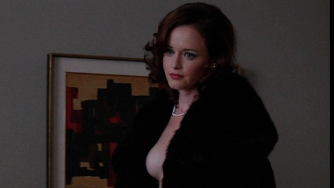 Alexis Bledel in Mad Men (2007-2015) Sexy Brunette Fur Coat 710501