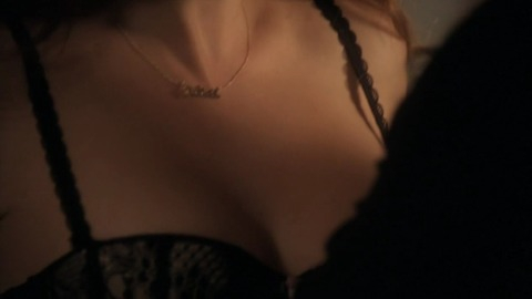 Erin Karpluk in Being Erica (2009) Underwear Black Bra Breast Close Up 732688