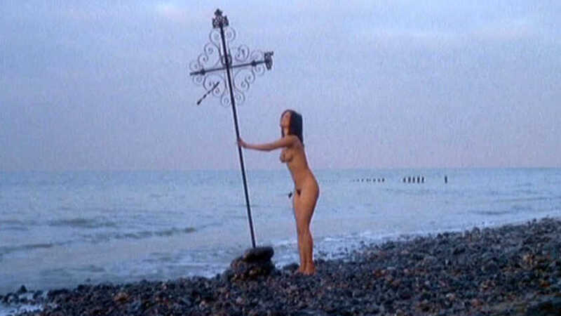 Françoise Pascal Nude as The girl. Breasts, Bush, beach, holding cross. 621200