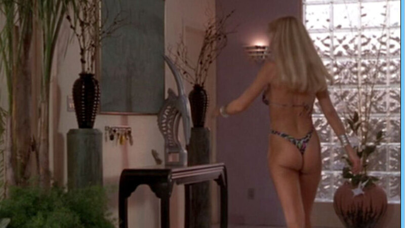 Sexiest Eloise DeJoria Scene in Weekend at Bernie's. Thong, Bikini, back exposed, blonde. 621301