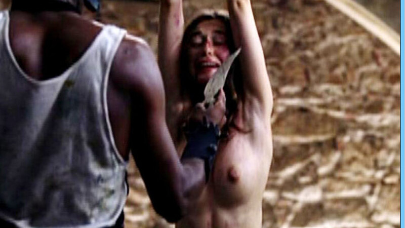 Nudes of Laura Thevenet from Rojo sangre. Breasts, bloody, bruised face. 621594