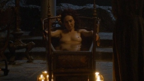 Carice van Houten Naked as Melisandre. Breasts, bathtub, candles. 758379