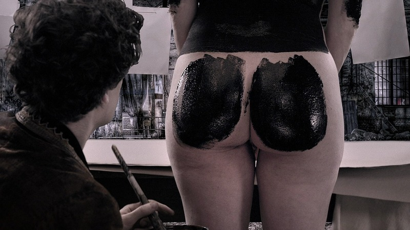 Halina Reijn Nude as Portia. Butt, Bush, nude, paint. 756038