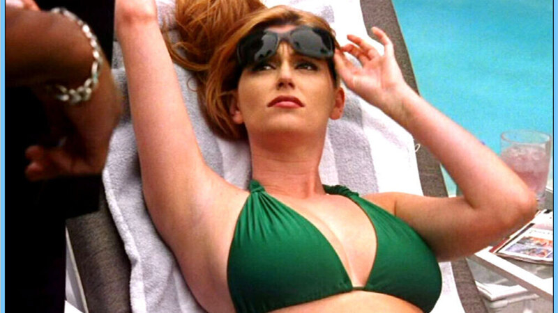 Sexiest Nina Lange Scenes. Bikini, green bikini top, outdoors. 664516