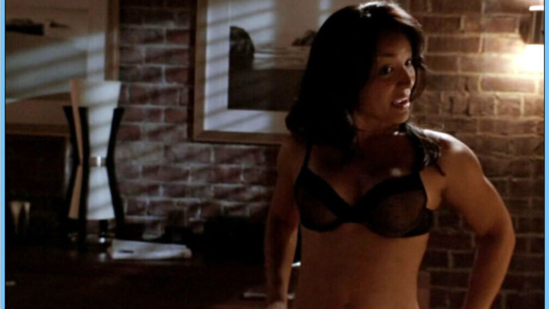 Sexiest Mayte Garcia Scene in Big Shots. Underwear, SFW, black hair. 665317