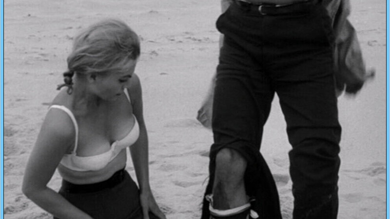 The Flesh Eaters's Sexiest Scenes with Barbara Wilkin. Underwear, beach, black and white. 627012
