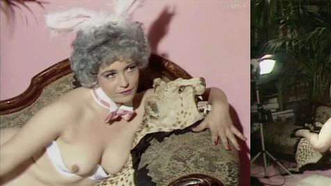 Sarah Porter Naked in Blott on the Landscape. Breasts, bunny ears, collage. 687313