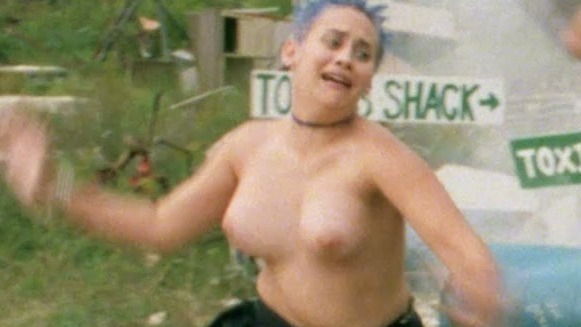 Tromelissa Saytar Nude as Lesbian Art Student. Breasts, big breasts, blue hair. 774260