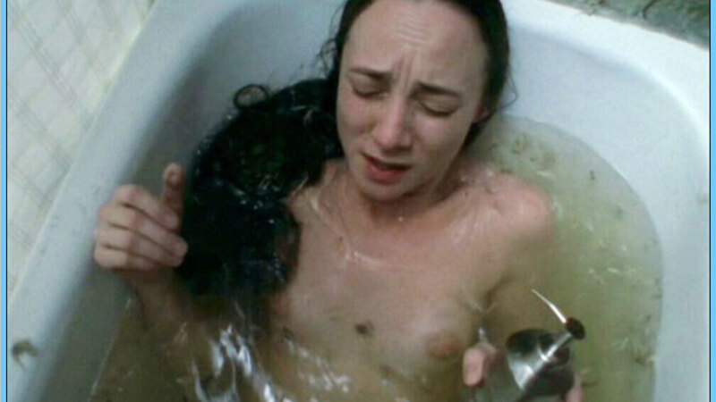 Nudes of Olga, sorceress (owl) from Night Watch. Breasts, black hair, lying in bath. 597420