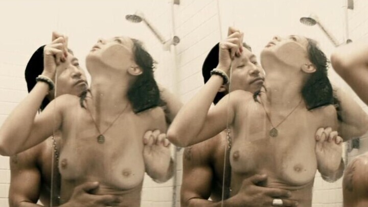 Emma Lung Nude in The Jammed. Breasts, breasts against glass, brunette. 647140