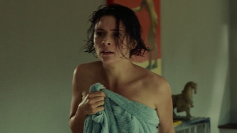 Sexiest Scenes of Annie from The Gunman. Sexy, bath towel, brunette. 767147