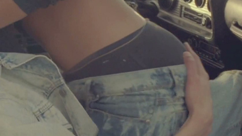 Rihanna in We Found Love (2011) Sexy Breasts In Face Couple In Car 701768