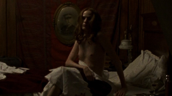 Evan Rachel Wood Naked as Veda. Breasts, dark room, nude. 695013