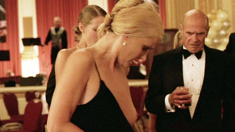 Terri Anne Welyki in Hollow Man 2 (2006) Breasts Black Dress Blonde 726205