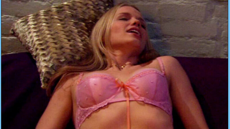 Sexiest Alexa Havins Scene in Rescue Me. Underwear, blonde, cleavage. 661819