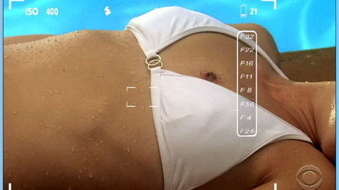 Sexiest Heather Sossaman Scene in CSI: Miami. Bikini, SFW, pool. 659023