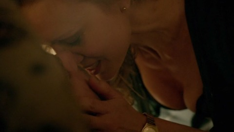 Sexiest Scenes of Christy Bryant from Strike Back. Underwear, black bra, cleavage. 770537
