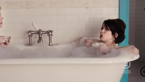 Natasha Leggero in Another Period (2015-2018) Sexy Bathtub Black Hair 769637