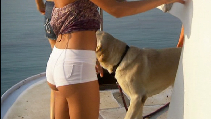 Hottest Sara Jean Underwood Scene in Bridget's Sexiest Beaches. Sexy, SFW, on boat. 680594