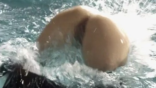 Annie from Love Is The Perfect Crime Naked. Butt, Bush, black leggings, butt in air. 743279