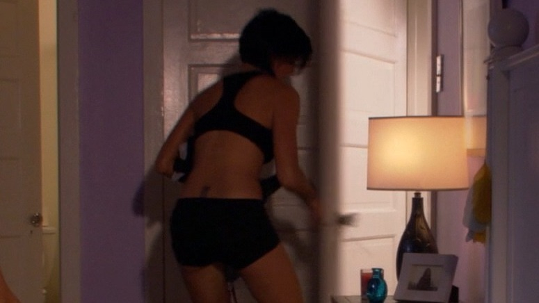 Sexiest Michelle Lombardo Scene in Girltrash: All Night Long. Underwear, SFW, black underwear. 741097