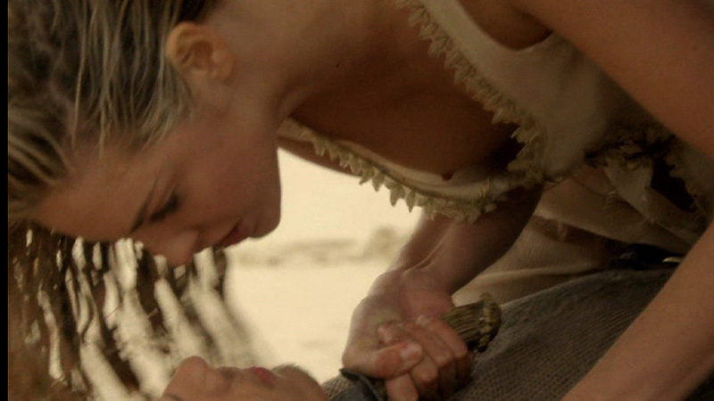 Nudes of Guinevere from Camelot. Breasts, knife to man's throat, nude. 694806