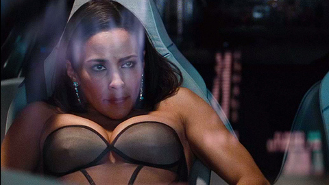 Sexiest Paula Patton Scene in Mission: Impossible - Ghost Protocol. Underwear, SFW, black corset. 709651