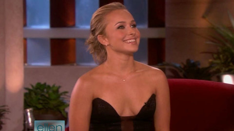Hottest Hayden Panettiere Scene in Ellen: The Ellen DeGeneres Show. Sexy, SFW, black dress. 661736