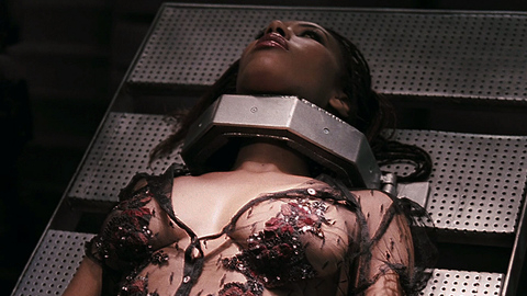 Evelyne Armela O'Bami in Attack Force (2006) Sexy Black Black Sheer Top 726257