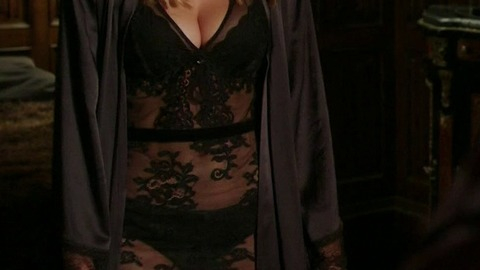 Keeley Hazell in The Royals (2015-2018) Underwear Black Lingerie Open Robe 779688