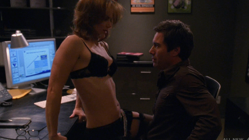 Trust Me's Sexiest Scenes with Sarah Clarke. Underwear, SFW, black stockings. 668628