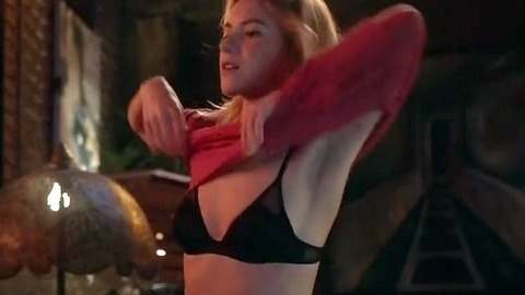 Laura Ramsey in Hindsight (2015) Sexy Underwear Black Bra Blonde 758140