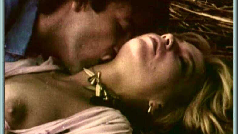 Antonella Prati Naked in Emanuelle in the Country. Breasts, blonde, man kissing neck. 584119