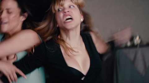 Léa Seydoux in Mission: Impossible - Ghost Protocol (2011) Sexy Black Bra Fighting 709655
