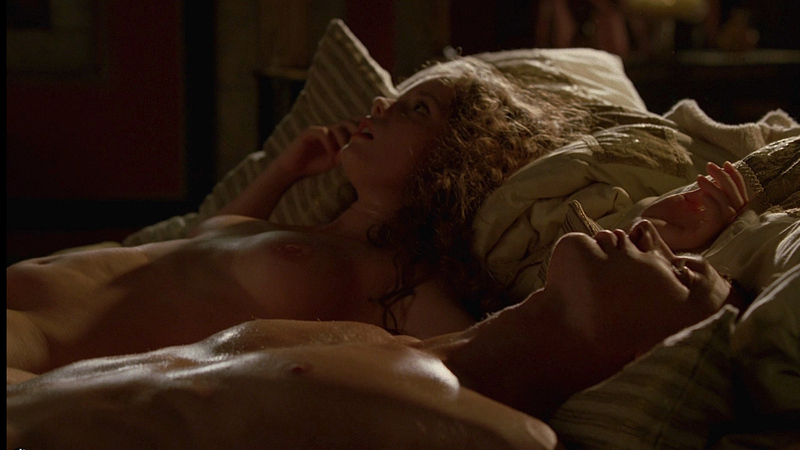 Alice Henley Nude as Livia Drusilla. Breasts, couple in bed, curly hair. 681314