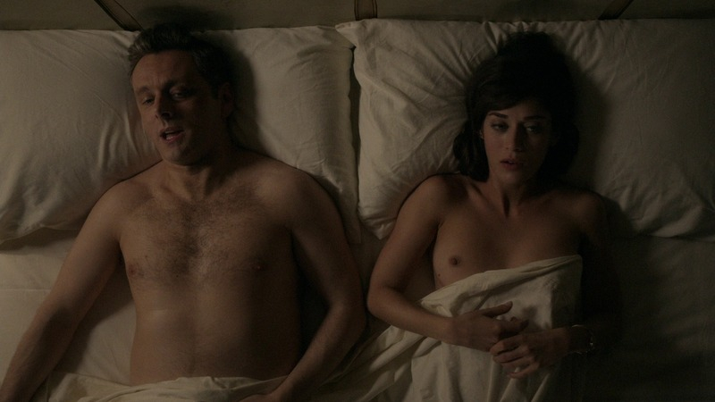 Lizzy Caplan Nude as Virginia Johnson. Breasts, brunette, couple in bed. 763154