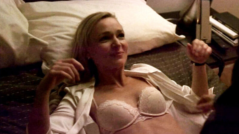 24's Sexiest Scenes with Kari Matchett. Underwear, blonde, couple in bed. 657918