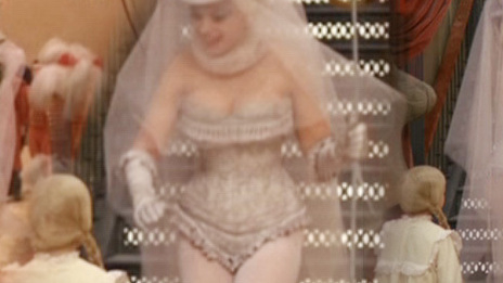 Sexiest Scenes of Suzy/Iris/Fanny from Juliet of the Spirits. Sexy, blonde, tan corset. 643055