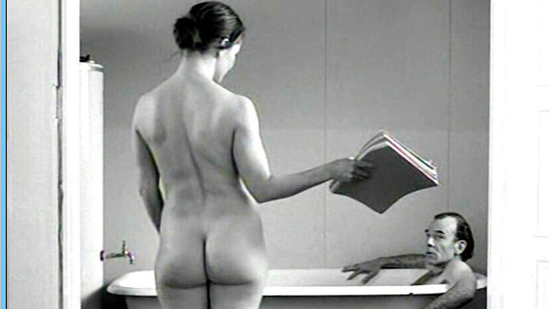 Anna Steffens Naked as Sabine -Simone - Sibylle. Butt, bathtub, black and white. 643989