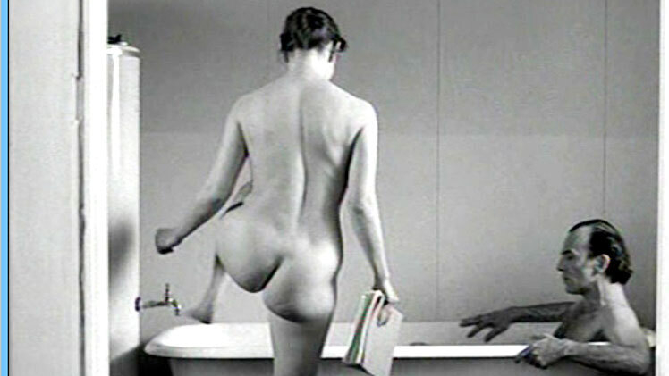 Anna Steffens Nude as Sabine -Simone - Sibylle. Butt, bathtub, black and white. 643988