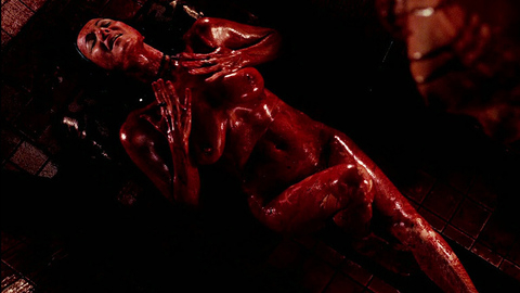 Monika Malacova Naked as Mrs. Bathory. Breasts, bathing in blood, bloody. 716205