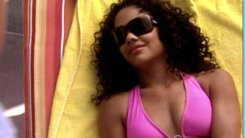 Sexiest Tessa Thompson Scene in Hidden Palms. Bikini, Black, cleavage. 664639