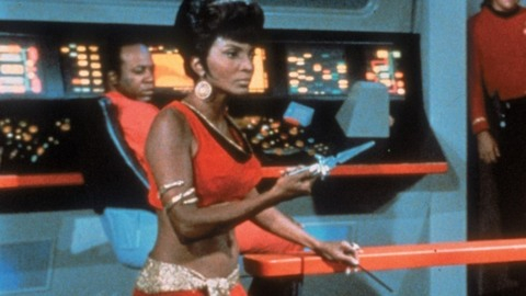 Sexiest Nichelle Nichols Scene in Star Trek. Sexy, SFW, black wig. 815755
