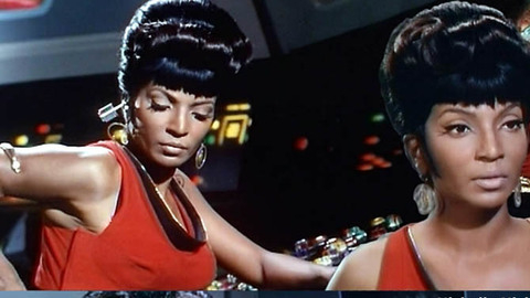 Hottest Nichelle Nichols Scene in Star Trek. Sexy, SFW, black wig. 815756