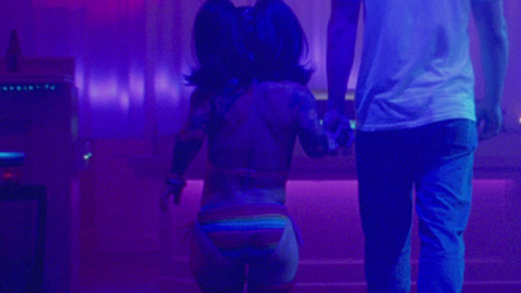 Bridget Powers in I Hope They Serve Beer in Hell (2009) Sexy Back Exposed Black Hair 698878